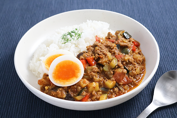 夏野菜あまざけキーマカレー